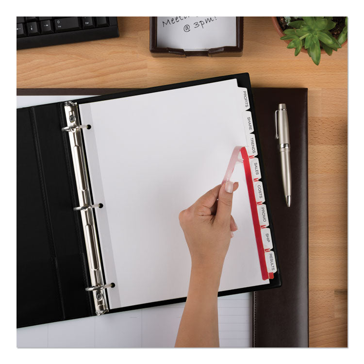 Print and Apply Index Maker Clear Label Dividers, Big Tab, 8-Tab, 11 x 8.5, White, 5 Sets
