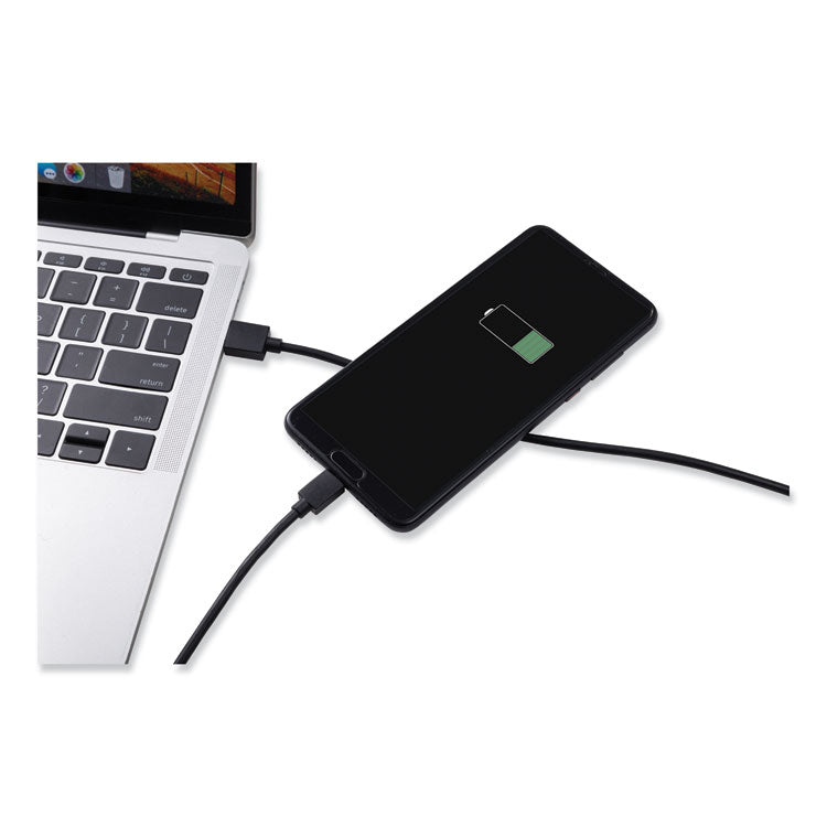 USB to USB-C Cable, 3 ft, Black