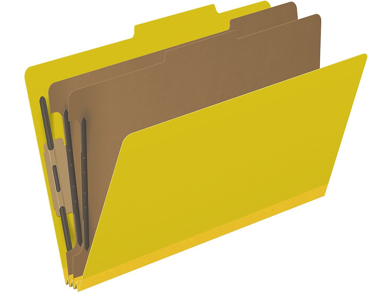 Medical Arts Press Pressboard Classification Folder, 2 Dividers, 2" Expansion, Legal Size, Yellow, 10/Box (DV-T52-26-3YLW)