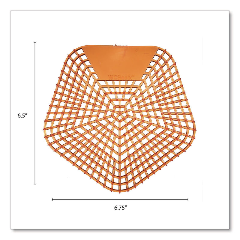 Boardwalk Anti-Splash Urinal Screen, Mango Mist Scent, Orange, 10/Box (WCBX-P-010I010I-04-AAS80-)