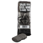 Global Material Steel Wool Hand Pad; #000 , X-Fine , 12 sleeves per case