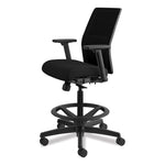 Ignition 2.0 Ilira-Stretch Mesh Back Task Stool, Supports Up To 300 Lb, 23" To 32" Seat Height, Black
