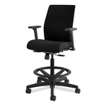 Ignition 2.0 Ilira-Stretch Mesh Back Task Stool, Supports Up To 300 Lb, 23" To 32" Seat Height, Black