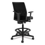 Ignition 2.0 Ilira-Stretch Mesh Back Task Stool, Supports Up To 300 Lb, 23" To 32" Seat Height, Black