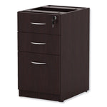 Alera Valencia Series Full Pedestal File, Left/right, 3-Drawers: Box/box/file, Legal/letter, Espresso, 15.63" X 20.5" X 28.5"