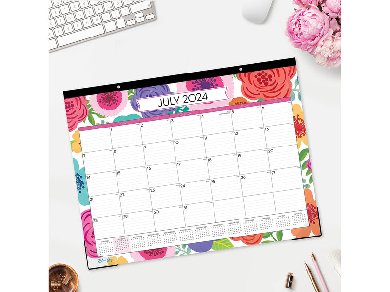 2024-2025 Blue Sky Mahalo 22" x 17" Academic Monthly Desk Pad Calendar (100157-A25)
