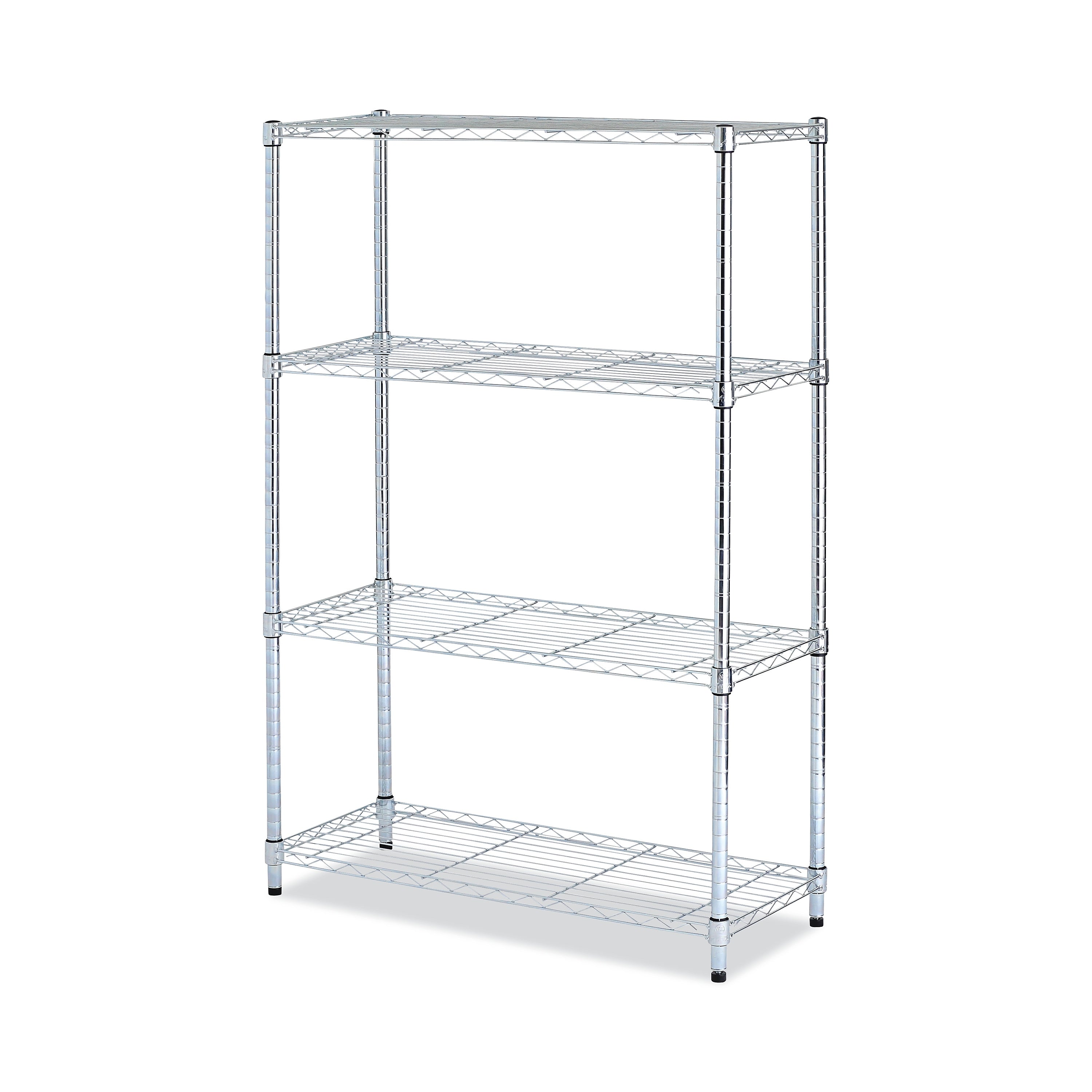 Alera® 4-Shelf Metal Shelving Unit, 36" Width, Silver (ALESW843614SR)