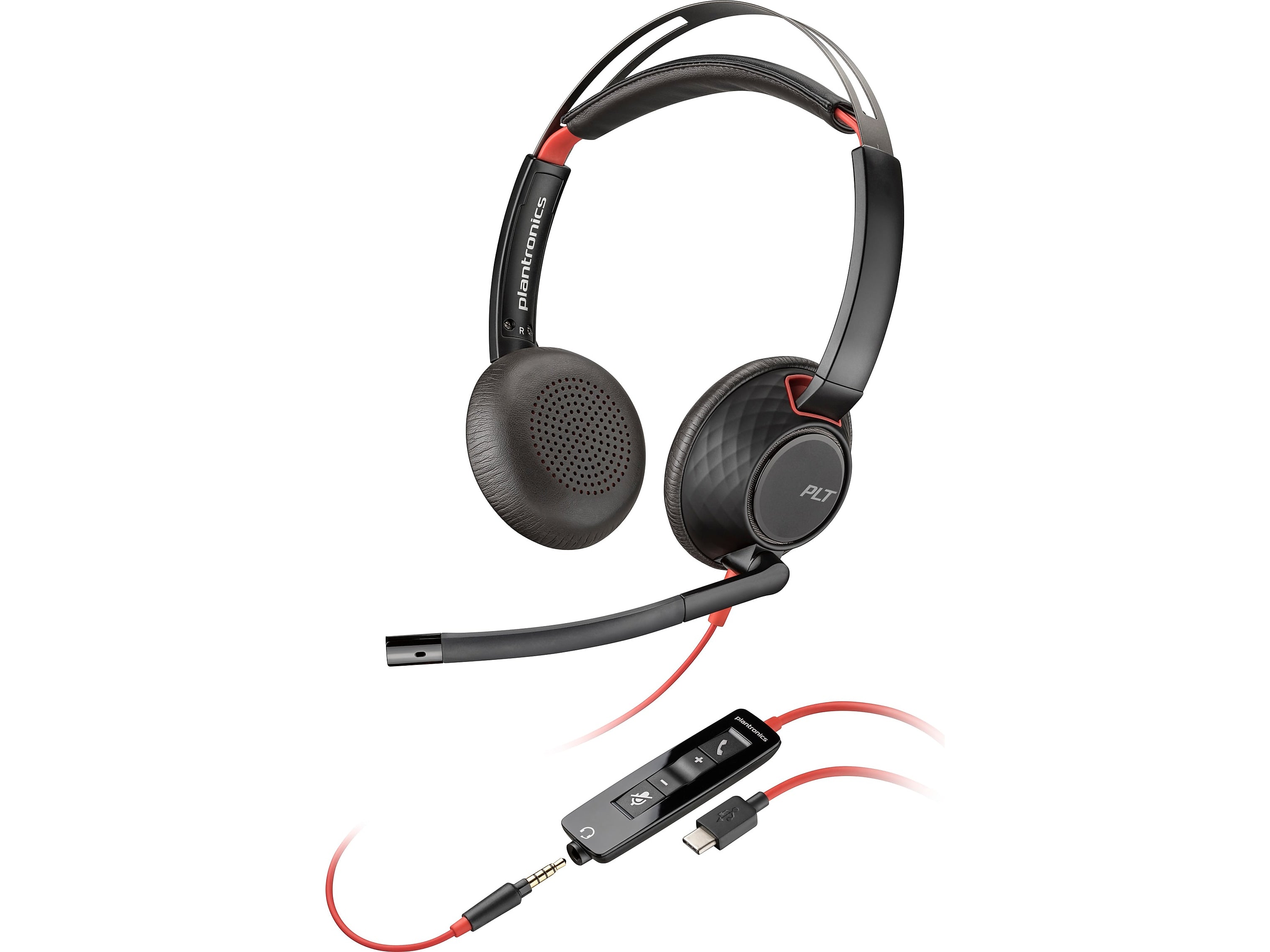 Poly Blackwire 5220 Stereo Headset, USB-C/3.5mm, UC Certified, Bulk (8X231A6)