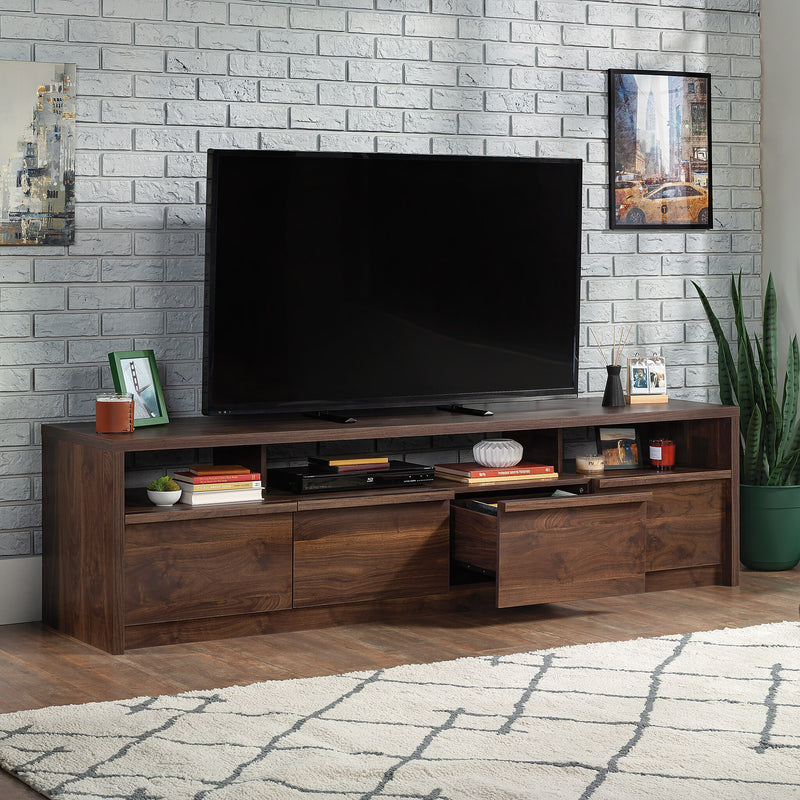 Sauder Harvey Park Credenza TV Stand, Screens up to 86", Grand Walnut (433787)