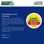 Cafe Bustelo Espresso Coffee, Dark Roast, Keurig® K-Cup® Pods, 24/Box (6106)