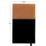 2026 Global Printed Products 3.5" x 6" Weekly & Monthly Planner, Faux Leather Cover, Black/Brown (NRY26-PKT-BN-P)