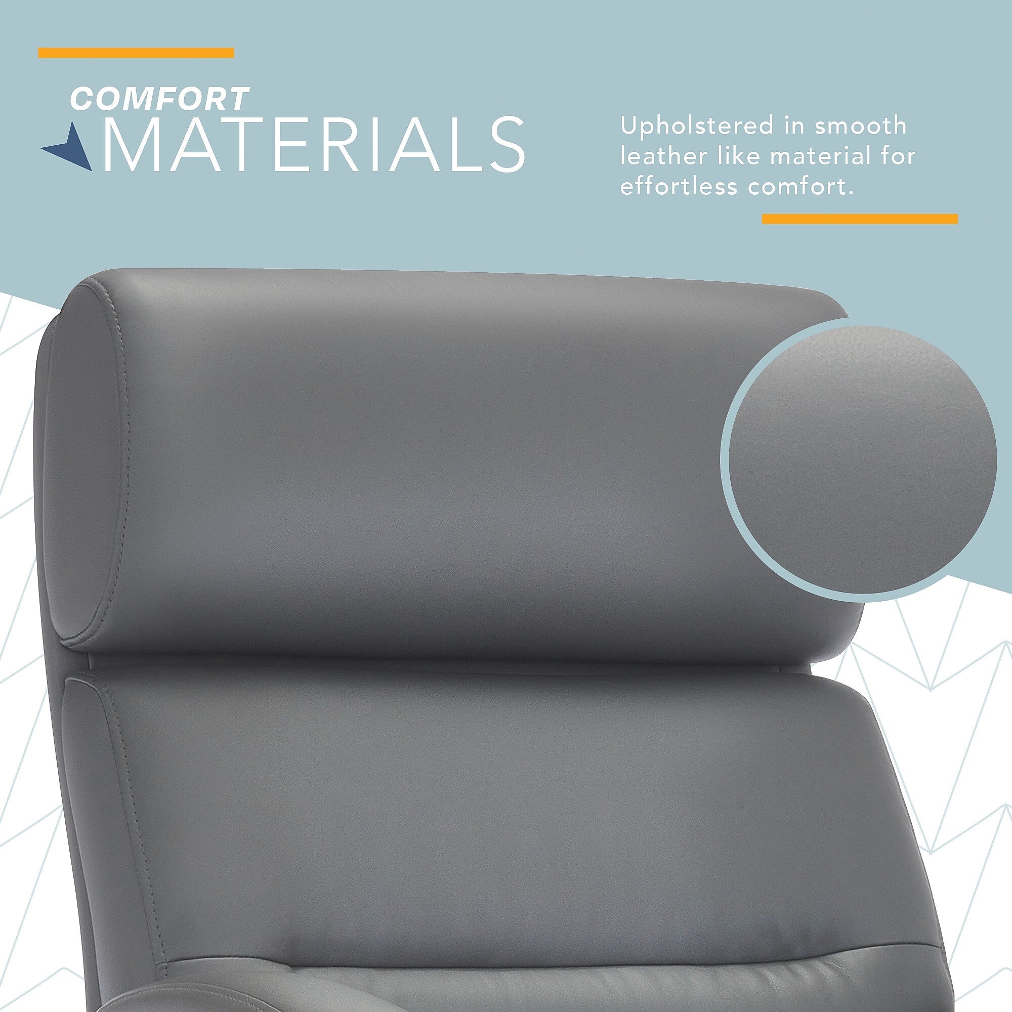 Click365 Classic Ergonomic Bonded Leather Swivel Executive Chair, Gray (CCHR10022D)