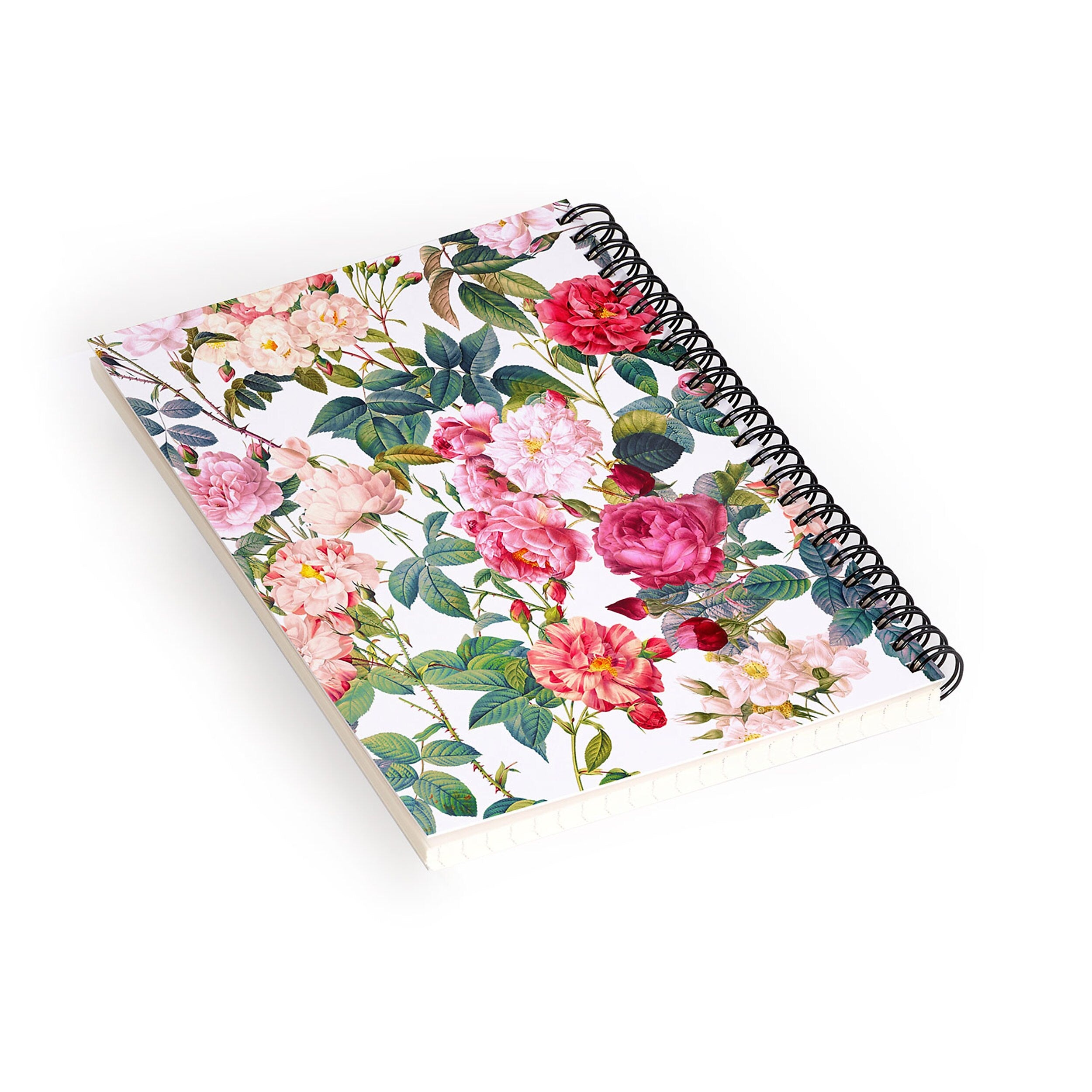 DENY Designs Rose Garden VII 1-Subject Professional Notebooks, 5.5" x 8.25", Dotted, 60 Sheets (81863-NOBS01)