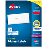 Avery Easy Peel Laser Address Labels, 1" x 2 5/8", Matte White, 7500 Labels/Box (5960)