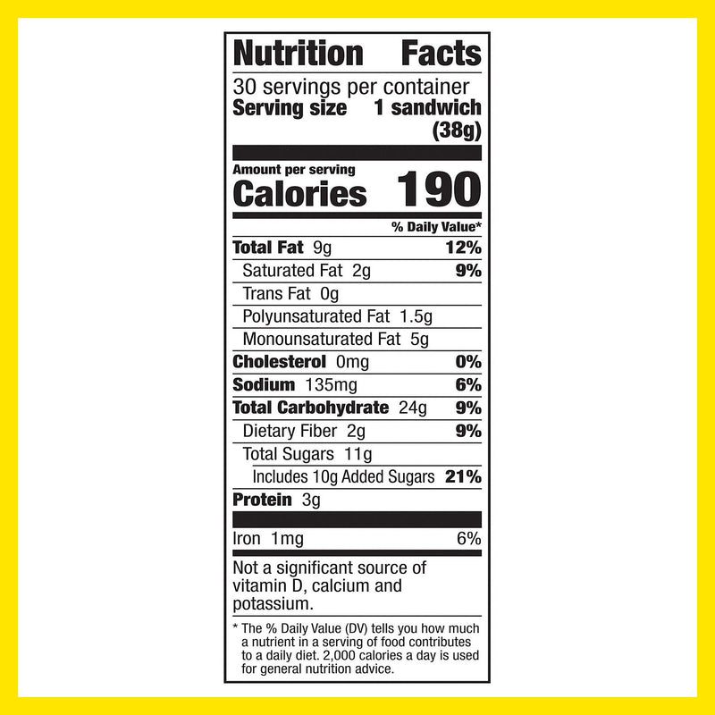 Nature Valley Biscuit Sandwich with Almond Butter, 40.5 oz., 30 Bars/Box (220-01046)
