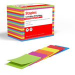 Staples Ultra Sticky Notes, 4" x 6", Summer Breeze Collection, Lined, 45 Sheets/Pad, 24 Pads/Pack (ST62892)