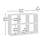Sauder Select 44"H 6-Shelf Cube Organizer, Mystic Oak (431285)