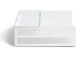 U Brands The Perforated Collection Metal Front Loading Letter Tray, Letter Size, White (5718U01-06)