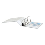 Deluxe Easy-To-Open D-Ring View Binder, 3 Rings, 4" Capacity, 11 X 8.5, White