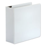 Deluxe Easy-To-Open D-Ring View Binder, 3 Rings, 4" Capacity, 11 X 8.5, White