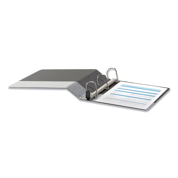 Deluxe Easy-To-Open D-Ring View Binder, 3 Rings, 2" Capacity, 11 X 8.5, Black