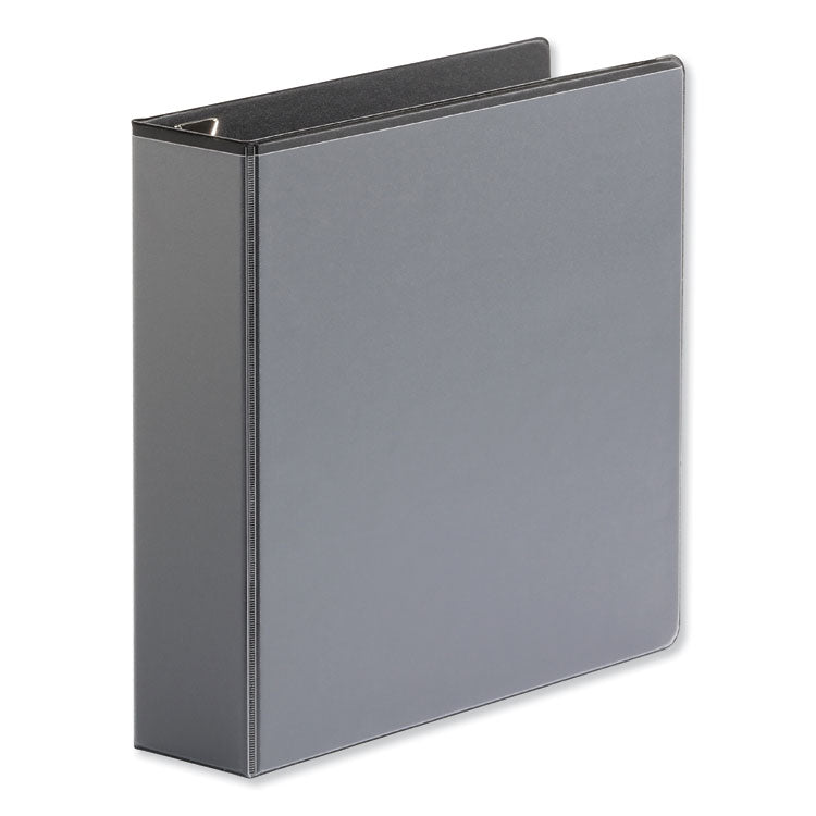 Deluxe Easy-To-Open D-Ring View Binder, 3 Rings, 2" Capacity, 11 X 8.5, Black