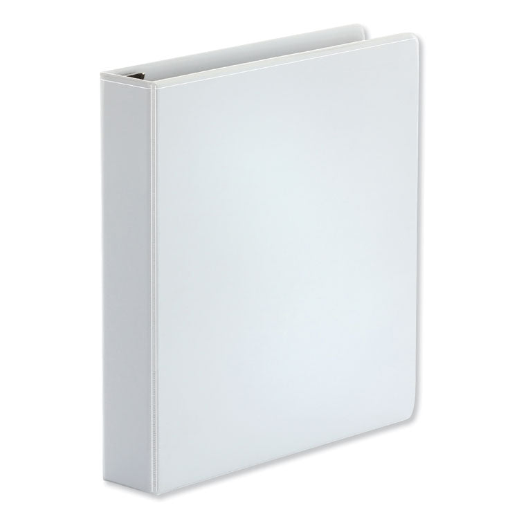 Deluxe Easy-To-Open D-Ring View Binder, 3 Rings, 1.5" Capacity, 11 X 8.5, White