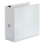 Deluxe Easy-To-Open D-Ring View Binder, 3 Rings, 5" Capacity, 11 X 8.5, White