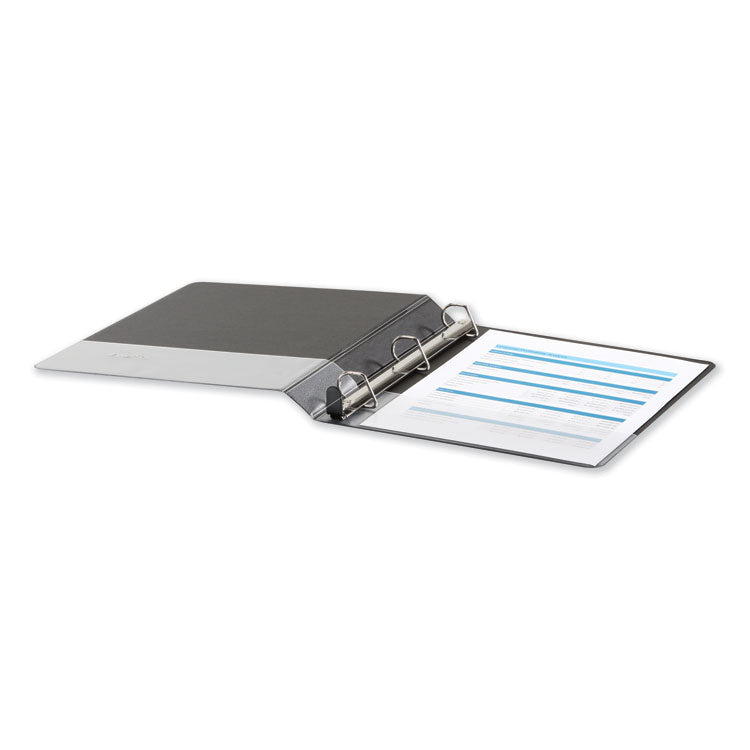 Deluxe Easy-To-Open D-Ring View Binder, 3 Rings, 1" Capacity, 11 X 8.5, Black