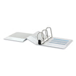 Deluxe Easy-To-Open D-Ring View Binder, 3 Rings, 5" Capacity, 11 X 8.5, White