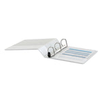 Deluxe Easy-To-Open D-Ring View Binder, 3 Rings, 2" Capacity, 11 X 8.5, White
