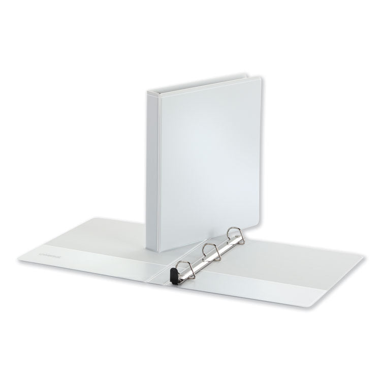 Deluxe Easy-To-Open D-Ring View Binder, 3 Rings, 1" Capacity, 11 X 8.5, White
