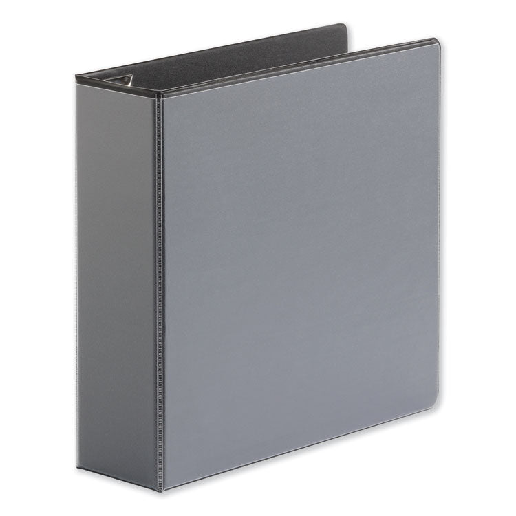Deluxe Easy-To-Open D-Ring View Binder, 3 Rings, 3" Capacity, 11 X 8.5, Black