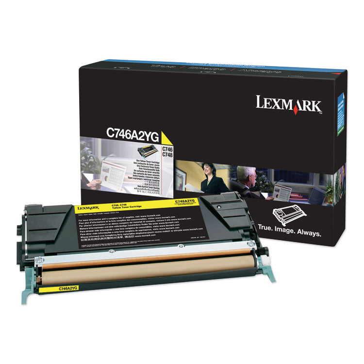 C746a2yg Toner, 7,000 Page-Yield, Yellow