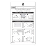 3N1 Magnetic Glass Dry Erase Combo Board, Monthly Planning, 48 x 36 (Actual Size: 47" x 35"), Gray/White Surface, White Frame