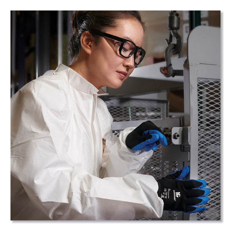G40 Foam NITRILE* Coated Gloves, EN388: 3121X, 9.45" Long, Large (Size 9), Blue/Black, 12 Pairs