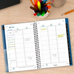 2025-2026 Five Star Customizable 5.5" x 8.5" Academic Year Weekly & Monthly Planner, Plastic Cover, Assorted Colors