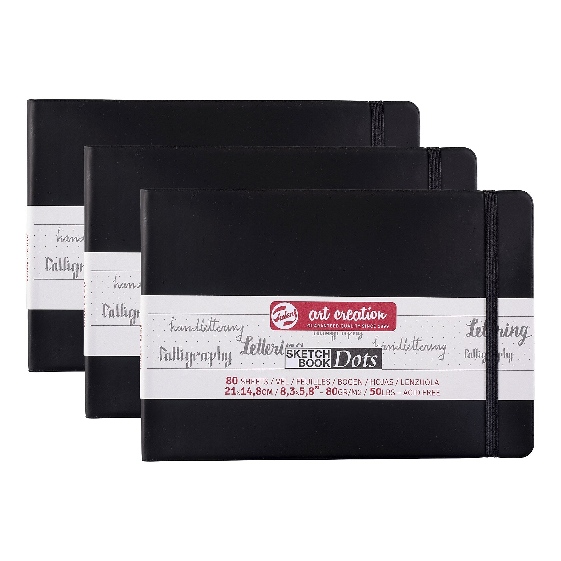 Talens Art Creation 8.3" x 5.8" Sketch Book, 80 Sheets/Book, 3/Bundle (TLN9314405M-3)