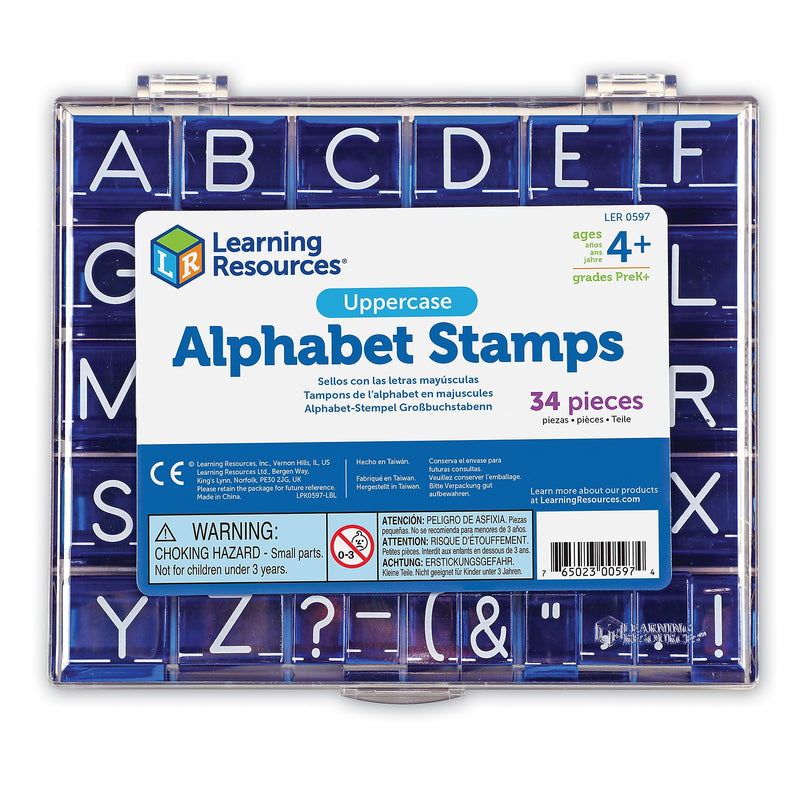 Learning Resources Stamp Set, 1", Blue, 34 Stamps/Set (LER0597)