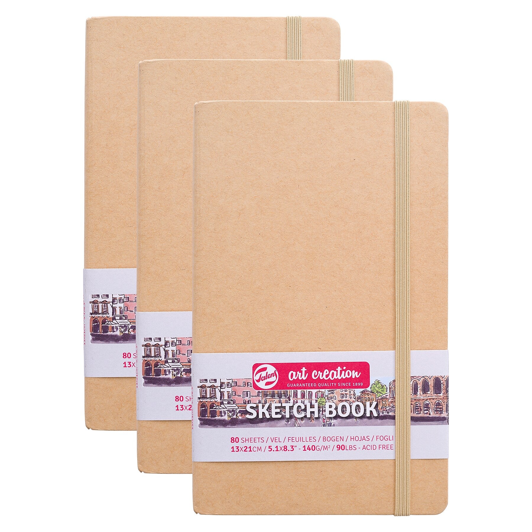 Talens Art Creation 5.1" x 8.3" Sketch Book, 80 Sheets/Book, 3/Bundle (TLN9314432M-3)