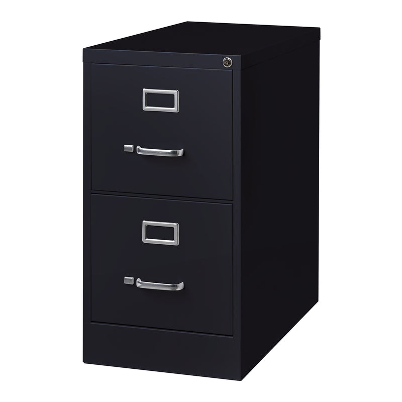 Alera Commercial 2-Drawer Vertical File Cabinet, Letter Size, Lockable, 28.37"H x 15"W x 26.5"D, Black (HVF152629BL)