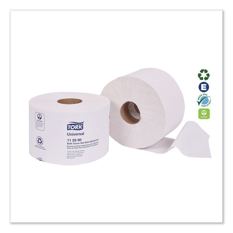 Universal Bath Tissue Roll with OptiCore, Septic Safe, 1-Ply, White, 1,755 Sheets/Roll, 36/Carton