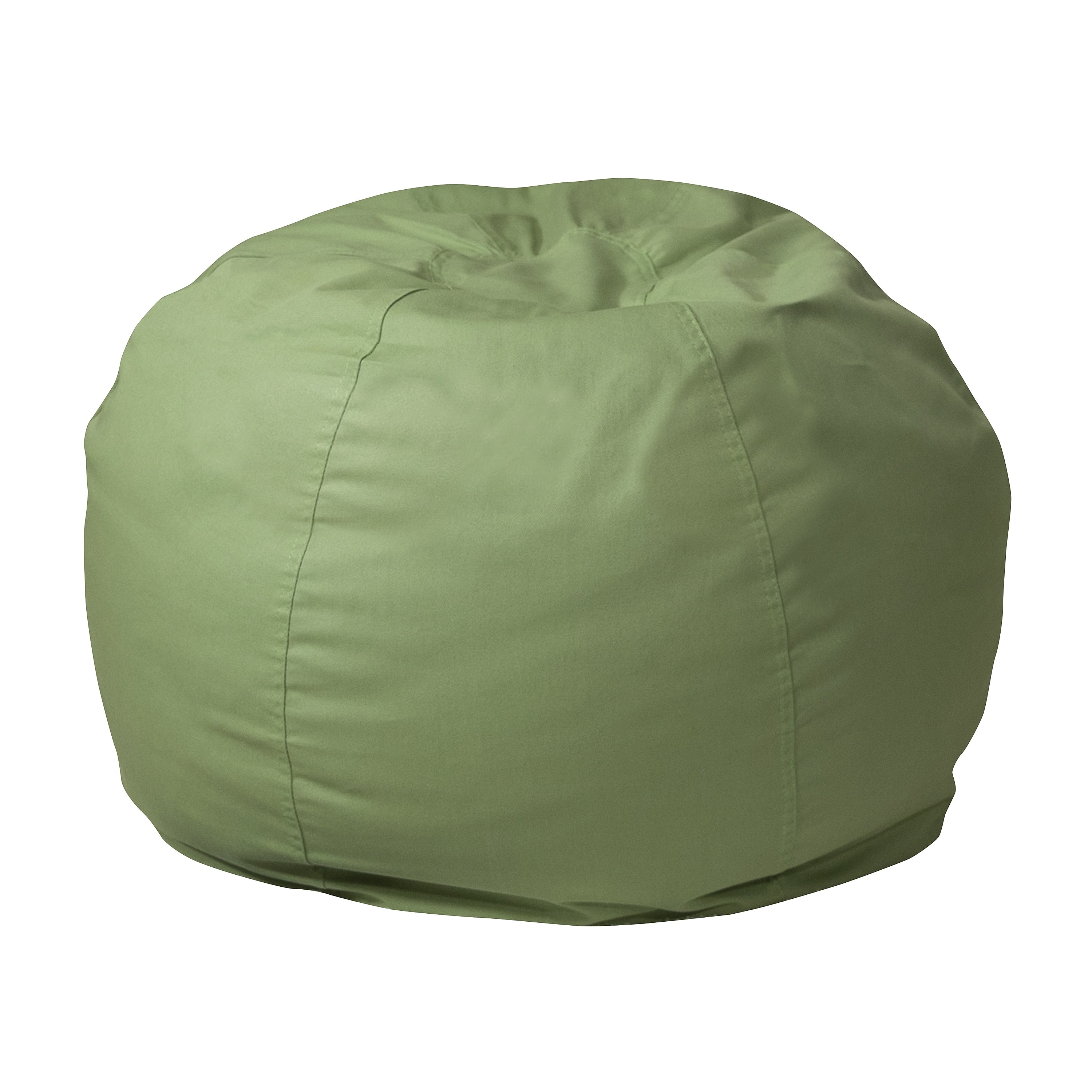 Flash Furniture Cotton Twill Bean Bag Chair, Green (DGBEANSMSLDGN)