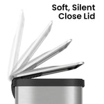 iTouchless Stainless Steel Step Trash Can, Silver, 18 gal. (PC18SN)