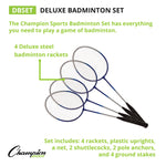 Champion Sports Deluxe Badminton Set, Multicolor (CHSDBSET)