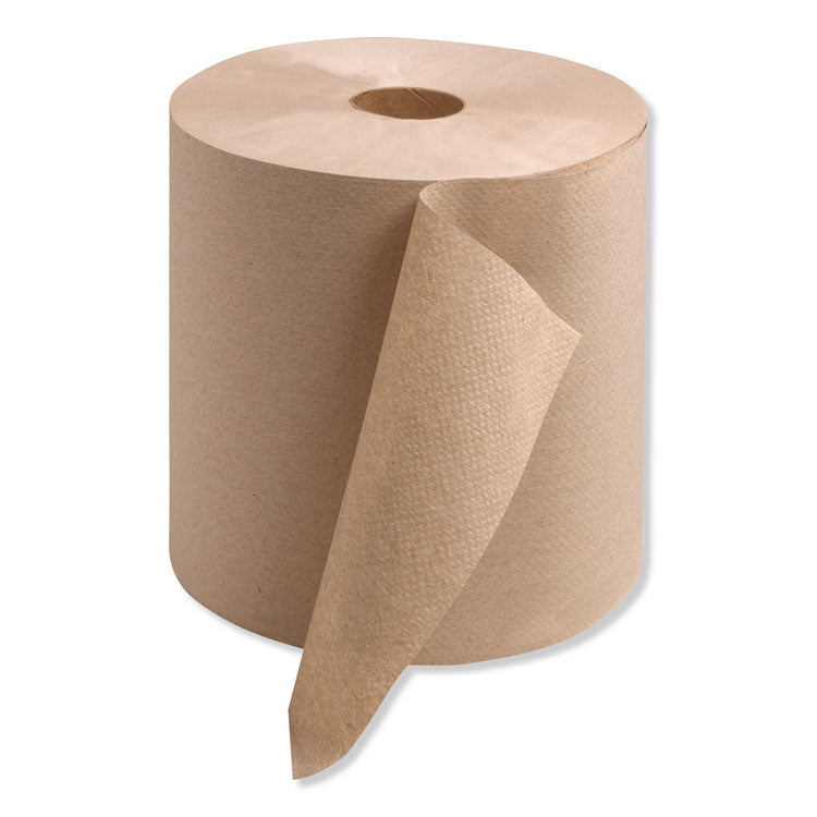 Hardwound Roll Towel, 1-Ply, 7.88" x 1,000 ft, Natural, 6 Rolls/Carton