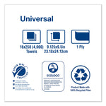 Multifold Hand Towel, 1-Ply, 9.13 x 9.5, Natural, 250/Pack, 16 Packs/Carton