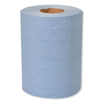 Industrial Paper Wiper, 4-Ply, 10 x 15.75, Unscented, Blue, 190 Wipes/Roll, 4 Roll/Carton