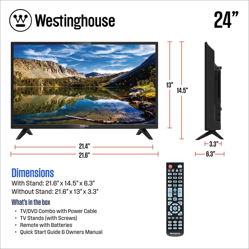 Westinghouse 24″ HD DVD Combo TV (WD24HX5201)