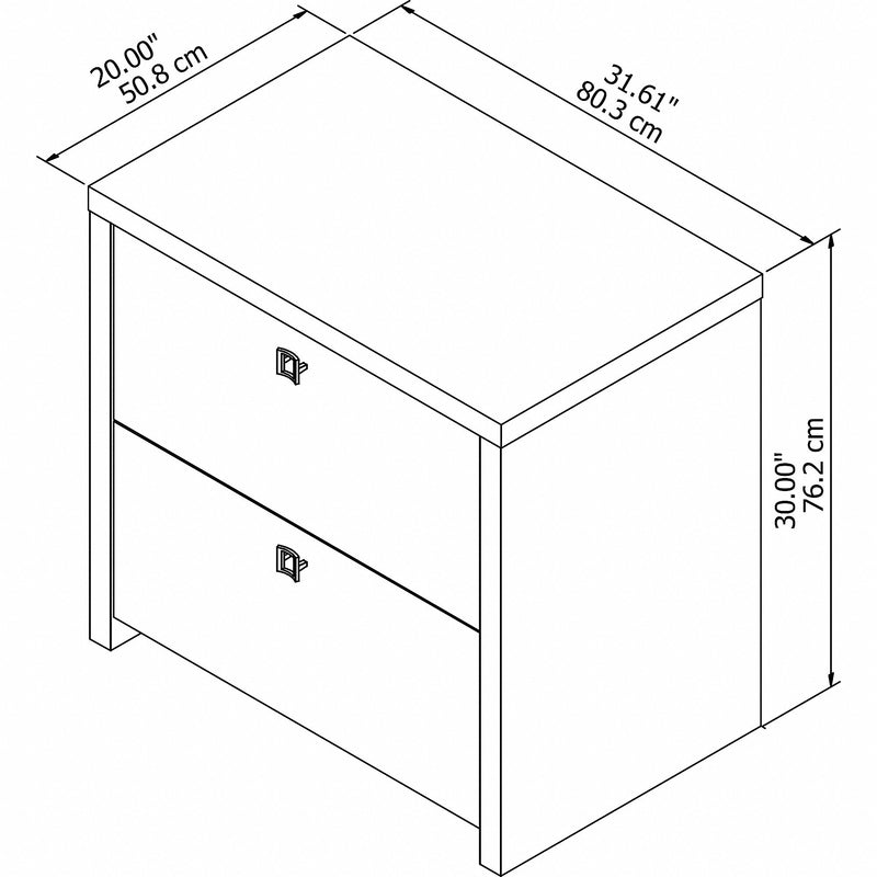 Bush Business Furniture Echo Lateral File Cabinet, Pure White (KI60102-03)